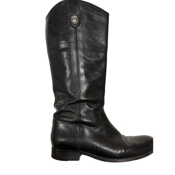 FRYE WOMENS BLACK LEATHER RIDING BOOT GUC SIZE 8 - Picture 5 of 8